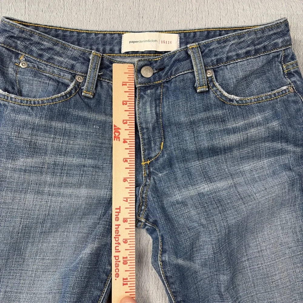 Paperdenim&Cloth Jeans Womens 30 Blue Flare Tsunami 2-TRU-55‎ Stretch Selvedge - Picture 4 of 11